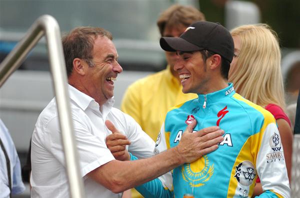 Bernard hinault and Alberto Contador